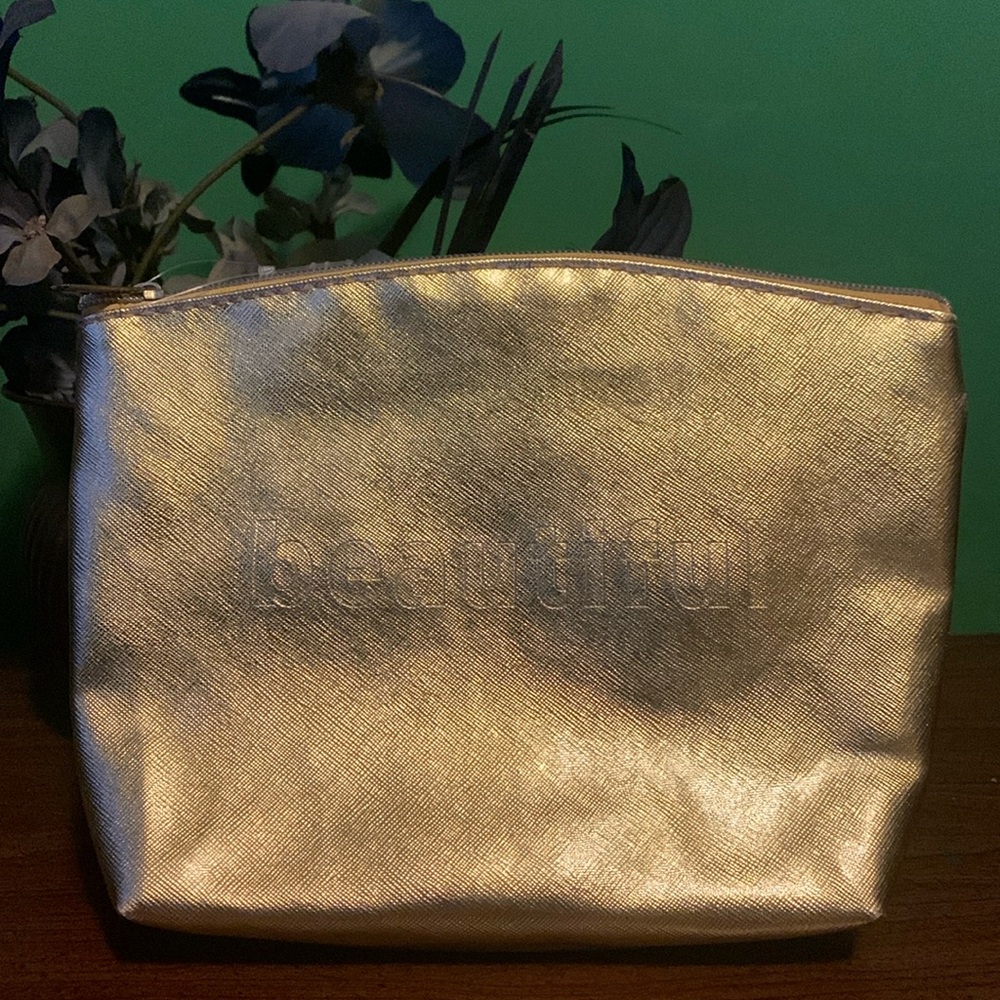 Beauty Brands Gold Beautiful Makeup Accessory Bag